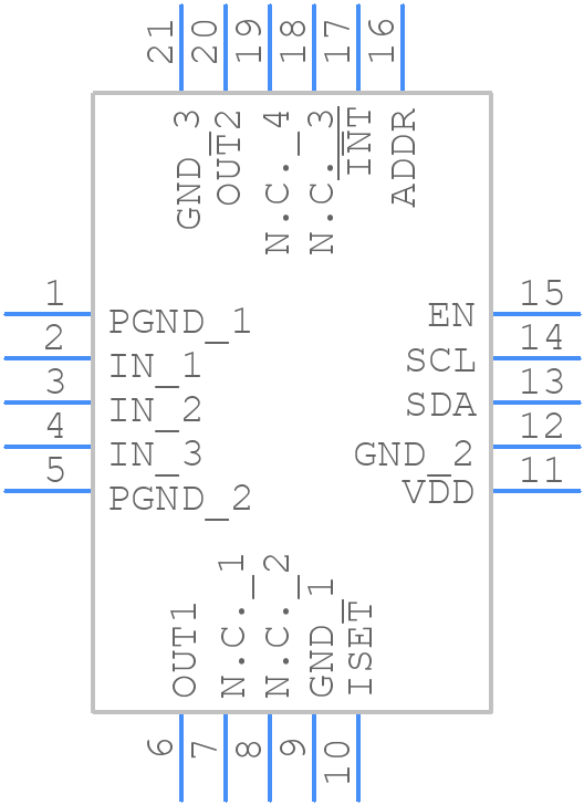 MAX20089ATPB/VY+T - Analog Devices - PCB symbol