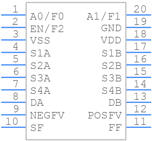 ADG5249FBRUZ-RL7 - Analog Devices - PCB symbol
