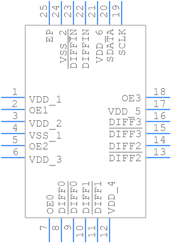 SI53154-A01AGM - Skyworks - PCB symbol