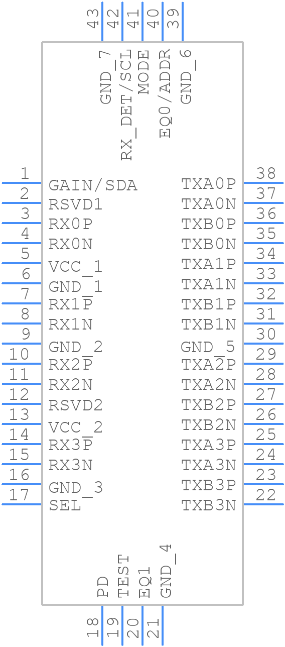 SN75LVPE5412RUAT - Texas Instruments - PCB symbol