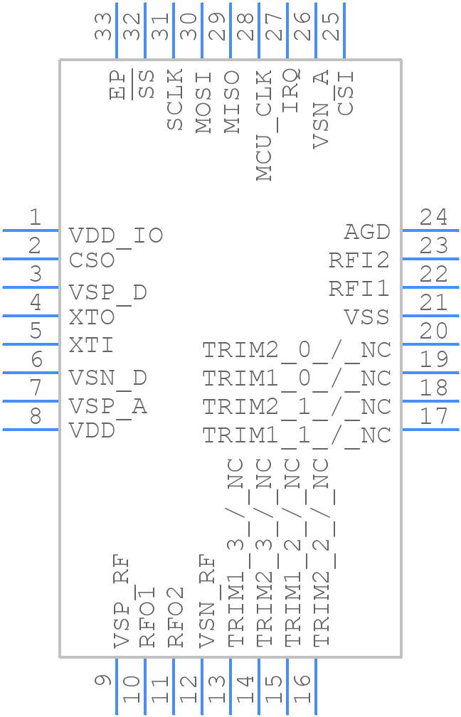 ST25R3914-AQWT - STMicroelectronics - PCB symbol