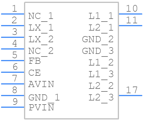 XCL211B082DR - Torex - PCB symbol