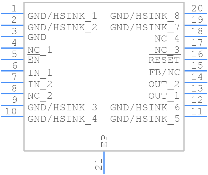 TPS76718QPWPR - Texas Instruments - PCB symbol