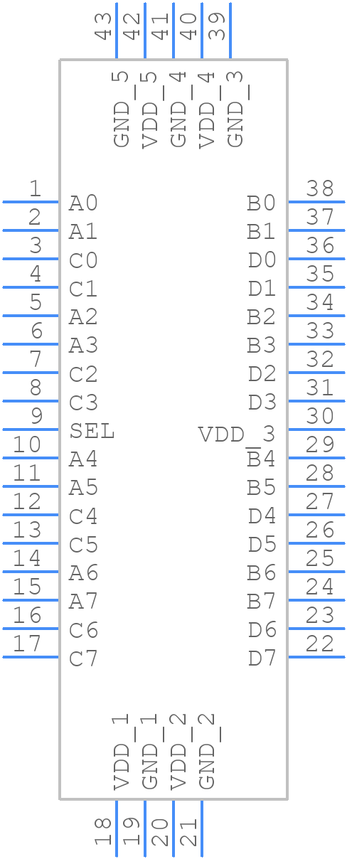 PI2PCIE2422ZHEX - Diodes Incorporated - PCB symbol