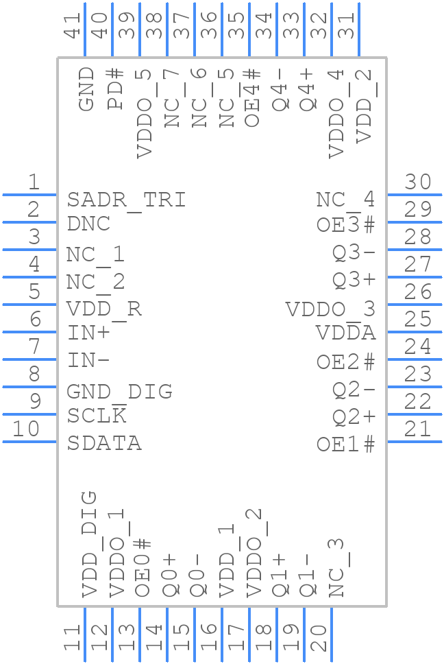 PI6CBF18501ZLAIEX - Diodes Incorporated - PCB symbol