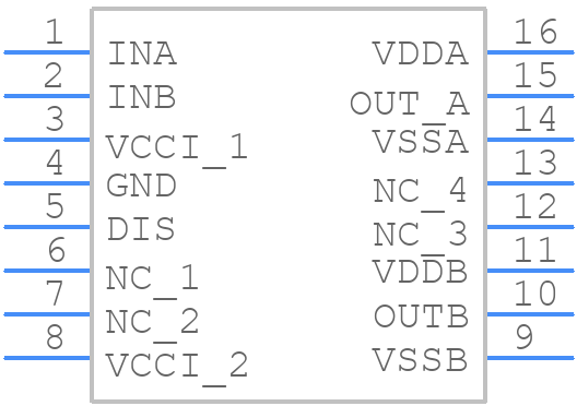 UCC21220ADR - Texas Instruments - PCB symbol