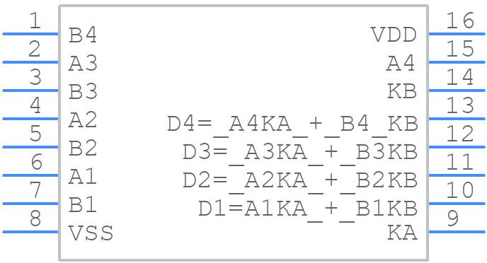 CD4019BF - Texas Instruments - PCB symbol