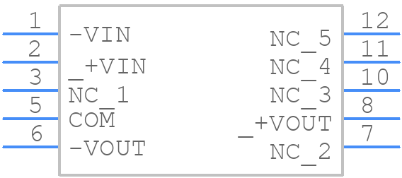 R1D12-123.3/H - RECOM Power - PCB symbol