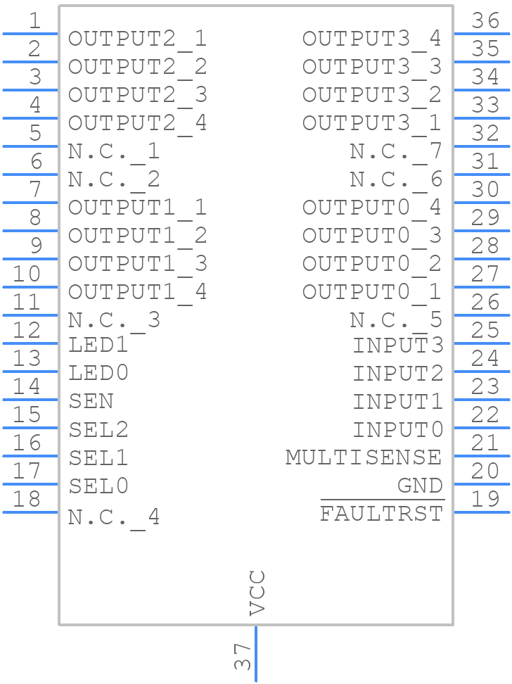 VNQ7040AYTR - STMicroelectronics - PCB symbol