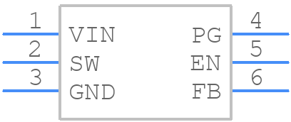 TPS564257DRLR - Texas Instruments - PCB symbol