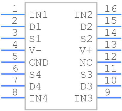 DG201BDY-E3 - Vishay - PCB symbol