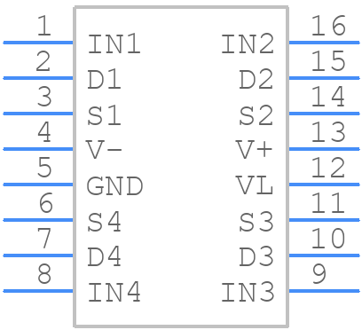 DG211BDY-T1-E3 - Vishay - PCB symbol