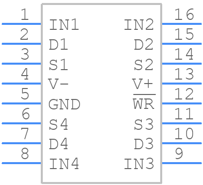 DG221BDY-E3 - Vishay - PCB symbol