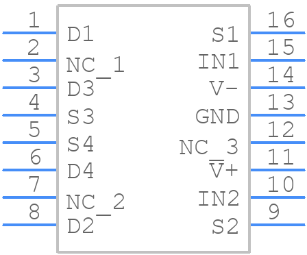 DG403BDY-E3 - Vishay - PCB symbol
