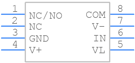 DG417LDY-E3 - Vishay - PCB symbol