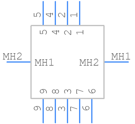 MWDM2L-9SCBRPT-.140 - Glenair - PCB symbol