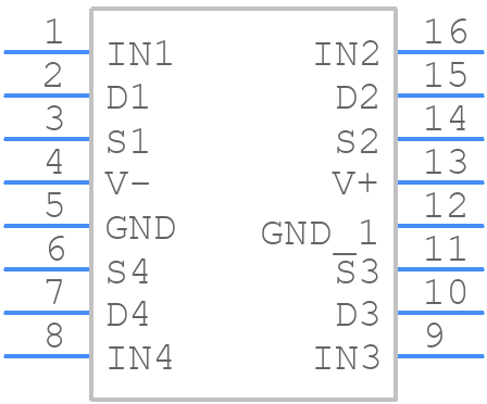 DG641DY-E3 - Vishay - PCB symbol
