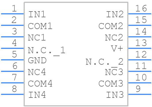 MAX4651EUE+T - Analog Devices - PCB symbol