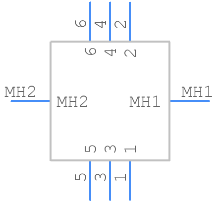 XW4M-06D2-V1DS - Omron Electronics - PCB symbol