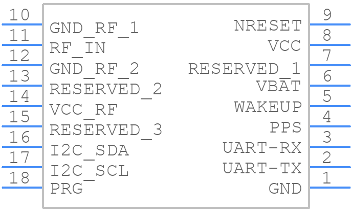 TESEO-LIV4FM - STMicroelectronics - PCB symbol