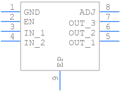 LP38502ASDX-ADJ/NOPB - Texas Instruments - PCB symbol