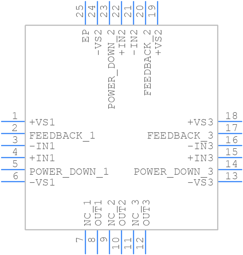 AD8003ACPZ-REEL7 - Analog Devices - PCB symbol