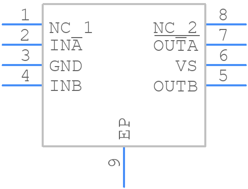 MIC4125YME-TR - Microchip - PCB symbol