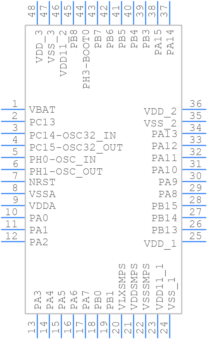 STM32U535CCT6Q - STMicroelectronics - PCB symbol