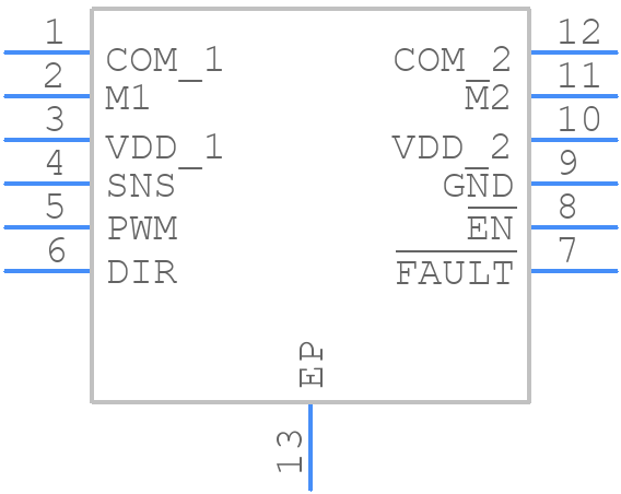 MAX14870ETC+ - Analog Devices - PCB symbol