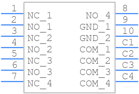 MS4208L4 - CIT Relay & Switch - PCB symbol