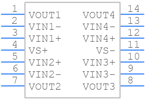 OPA4863PWR - Texas Instruments - PCB symbol
