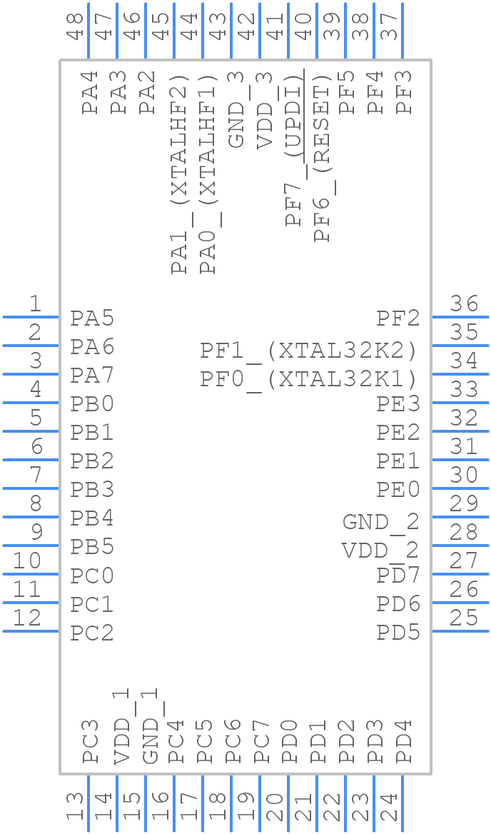 AVR64EA48T-I/PT - Microchip - PCB symbol