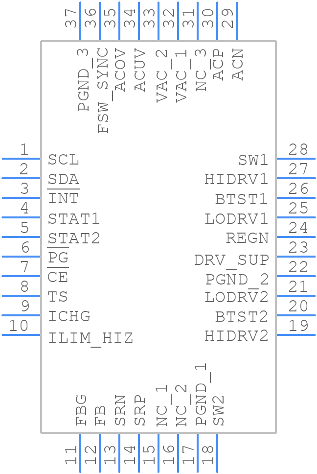 BQ25756RRVR - Texas Instruments - PCB symbol