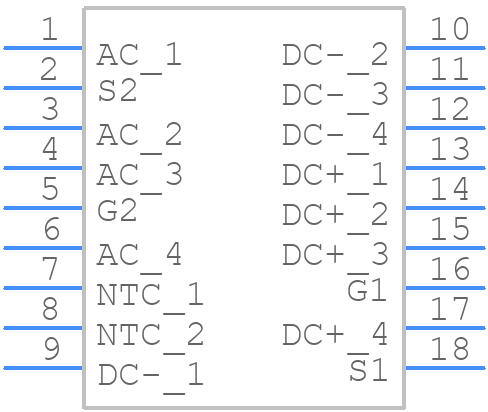 CAB011M12FM3T - Wolfspeed - PCB symbol