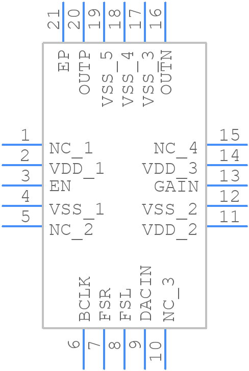 NAU8315YG - Nuvoton - PCB symbol