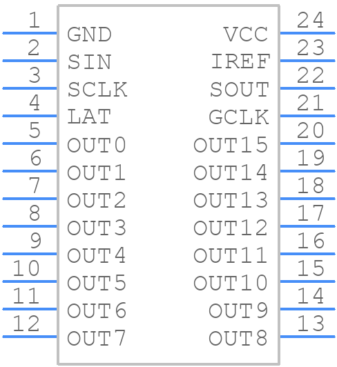 TLC6946DBQR - Texas Instruments - PCB symbol