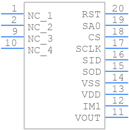 EA DOGS164W-A - Display Visions - PCB symbol