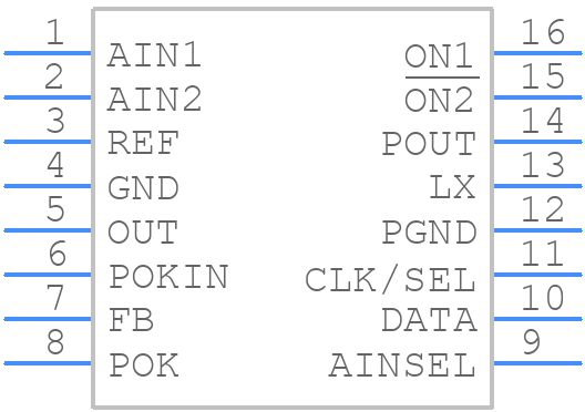 MAX849ESE+ - Analog Devices - PCB symbol