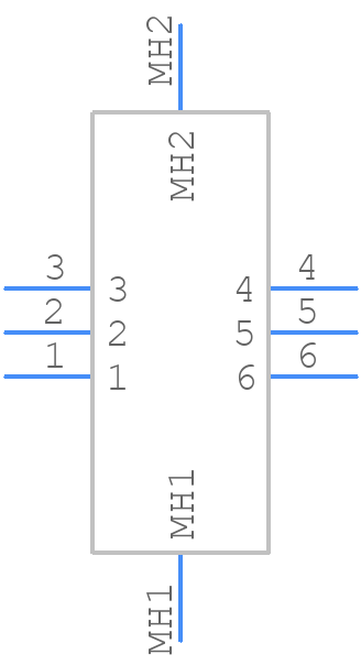 DTF13-6P-G003 - TE Connectivity - PCB symbol
