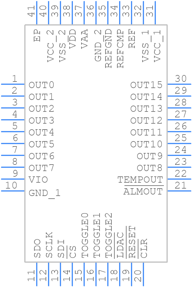 DAC61416RHAT - Texas Instruments - PCB symbol