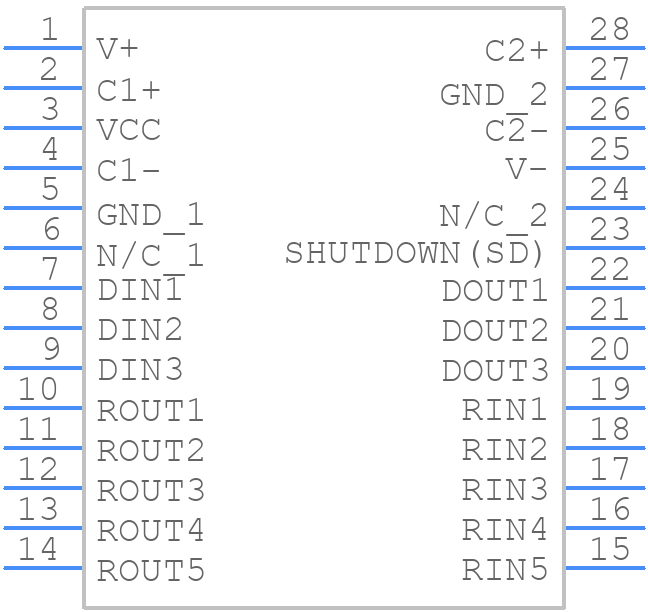 DS14C535MSAX - Texas Instruments - PCB symbol