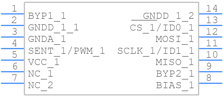 A1338LLETR-T - Allegro Microsystems - PCB symbol