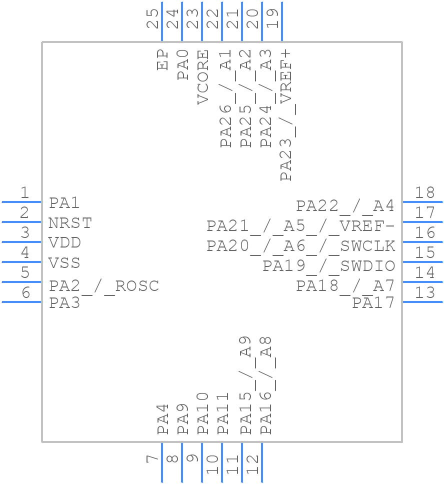 MSPM0L1306TRGER - Texas Instruments - PCB symbol