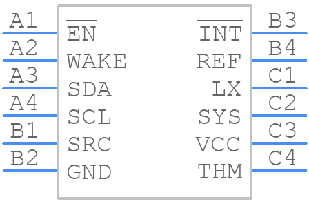MAX20361DEWC+ - Analog Devices - PCB symbol