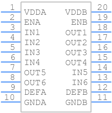 MAX22564CAAP/V+T - Analog Devices - PCB symbol