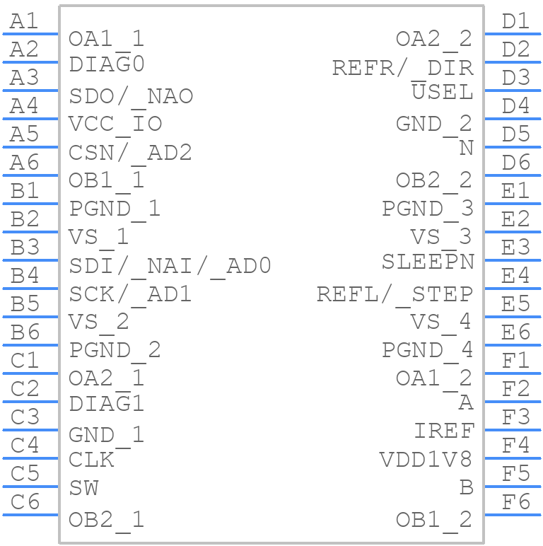 TMC5271AWX+T - Analog Devices - PCB symbol