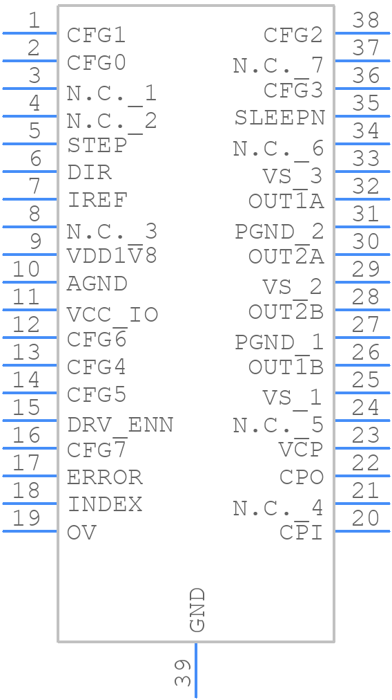 TMC2210AUU+ - Analog Devices - PCB symbol