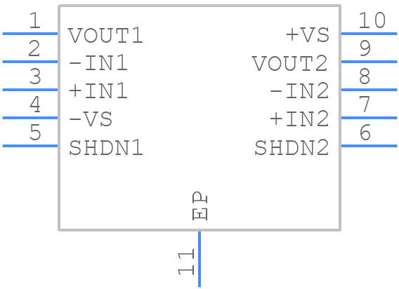 ADA4099-2BCPZ-RL7 - Analog Devices - PCB symbol