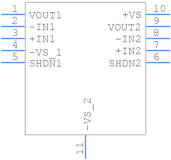 ADA4099-2HCPZ-RL7 - Analog Devices - PCB symbol