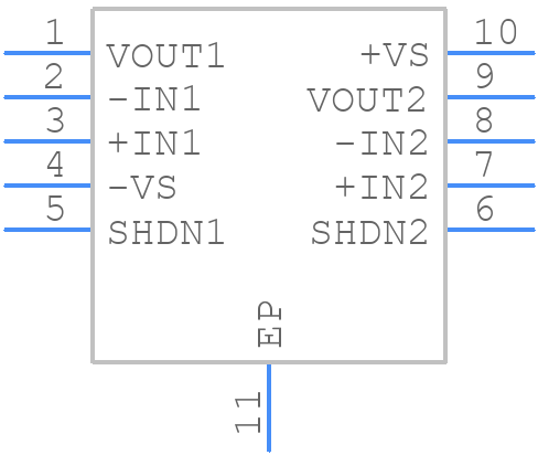 ADA4099-2HCPZ-RL7 - Analog Devices - PCB symbol